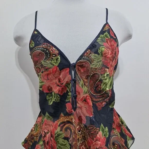Vintage Victoria's Secret Floral Intimates Y2K Bodysuit Small Multi- Color - Picture 14 of 14